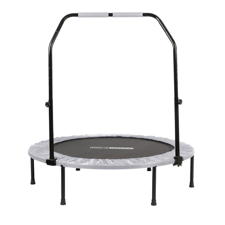 HolaHatha Foldable Fitness Trampoline w/Adjustable Handle, 40", White (Open Box)