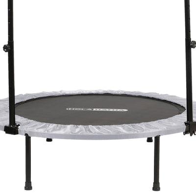 HolaHatha Foldable Fitness Trampoline w/Adjustable Handle, 40", White (Open Box) - VMInnovations