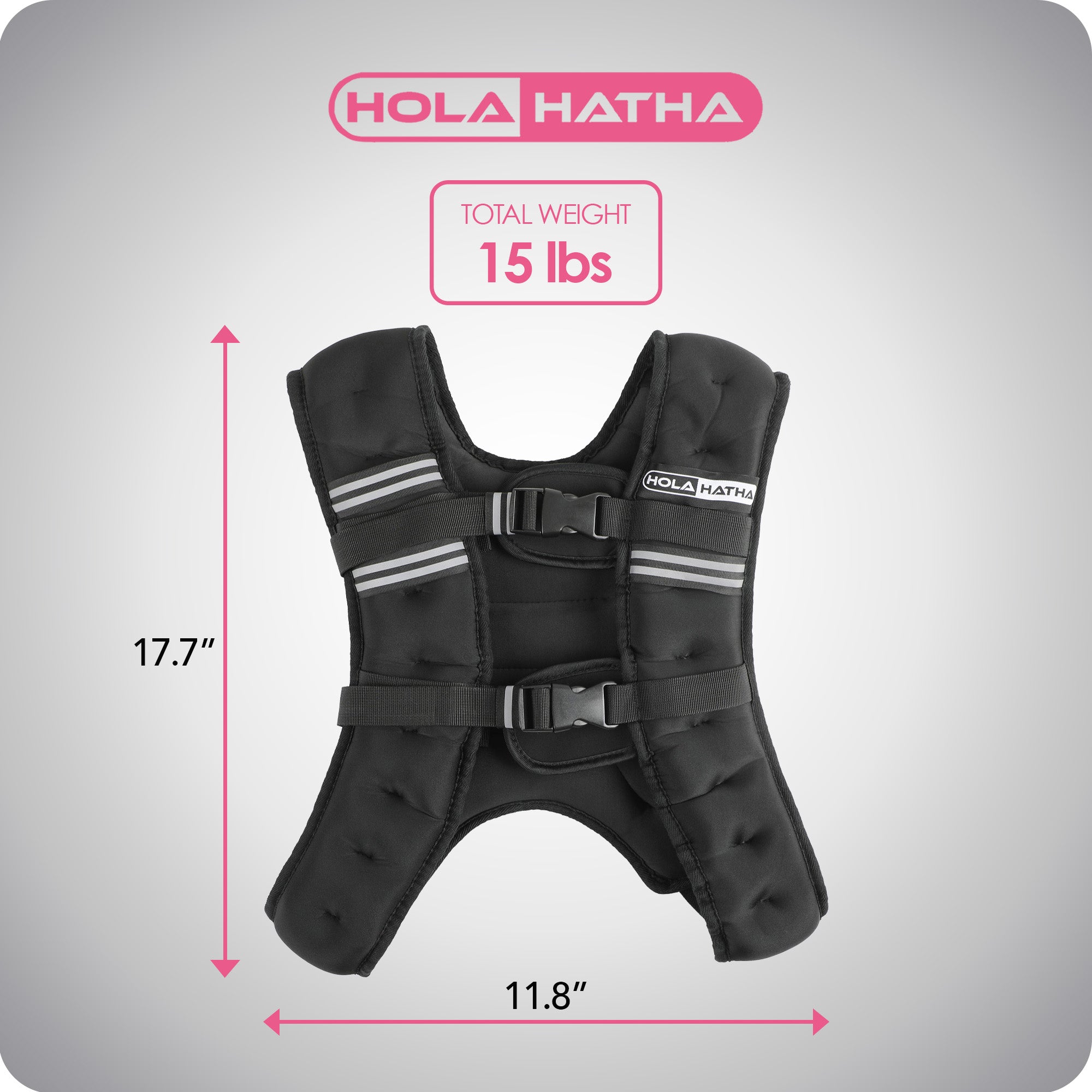 HolaHatha Weighted Running Vest w/Reflective Stripes&Elastic Straps(Open Box) - VMInnovations