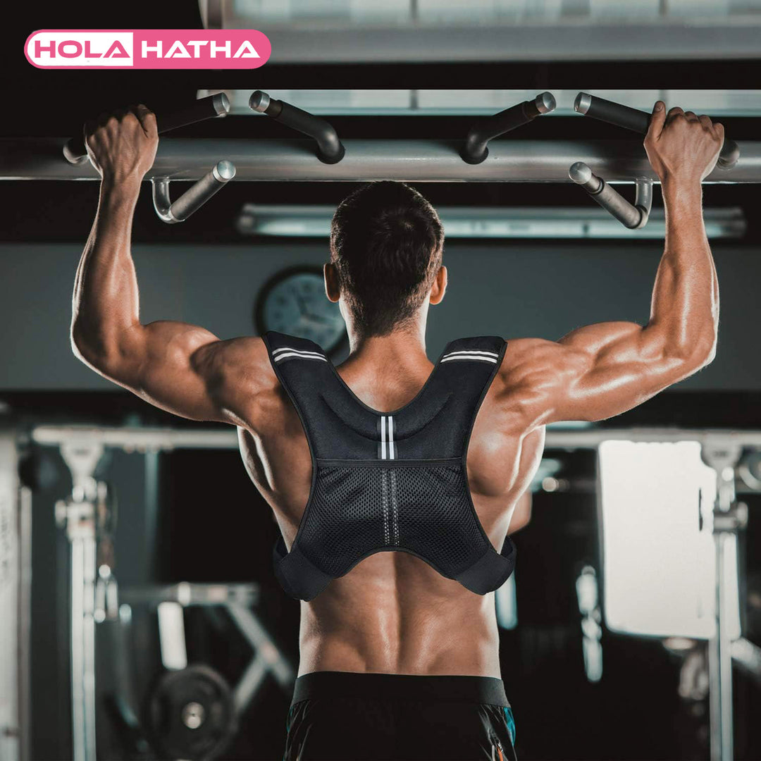 HolaHatha Weighted Running Vest w/Reflective Stripes&Elastic Straps(Open Box)