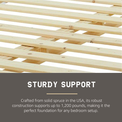 Hercules 4 Inch Low Profile Foundation Mattress Box Spring Replacement, Full