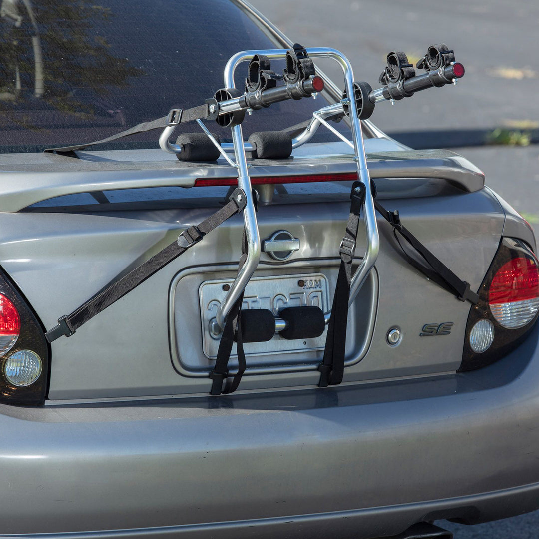 Rockland Trunk Mounted Bicycle Rack Carrier for Cars with Pads, Holds 2 Bikes