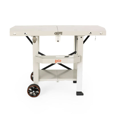 Loco Cookers 22.5 Inch SmartTemp Kettle Grill and Tabletop Foldable Prep Cart - VMInnovations