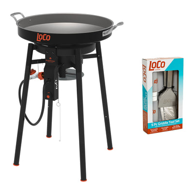 Loco Cookers 22 Inch SureSpark Disco Cooker and 5 Piece Griddle Accessory Kit - VMInnovations