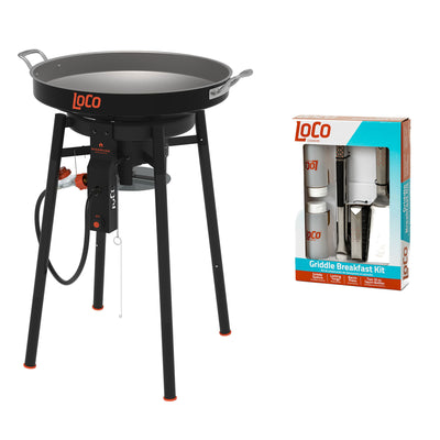 Loco Cookers 22 Inch SureSpark Disco Cooker and 5 Piece Griddle Accessory Kit - VMInnovations