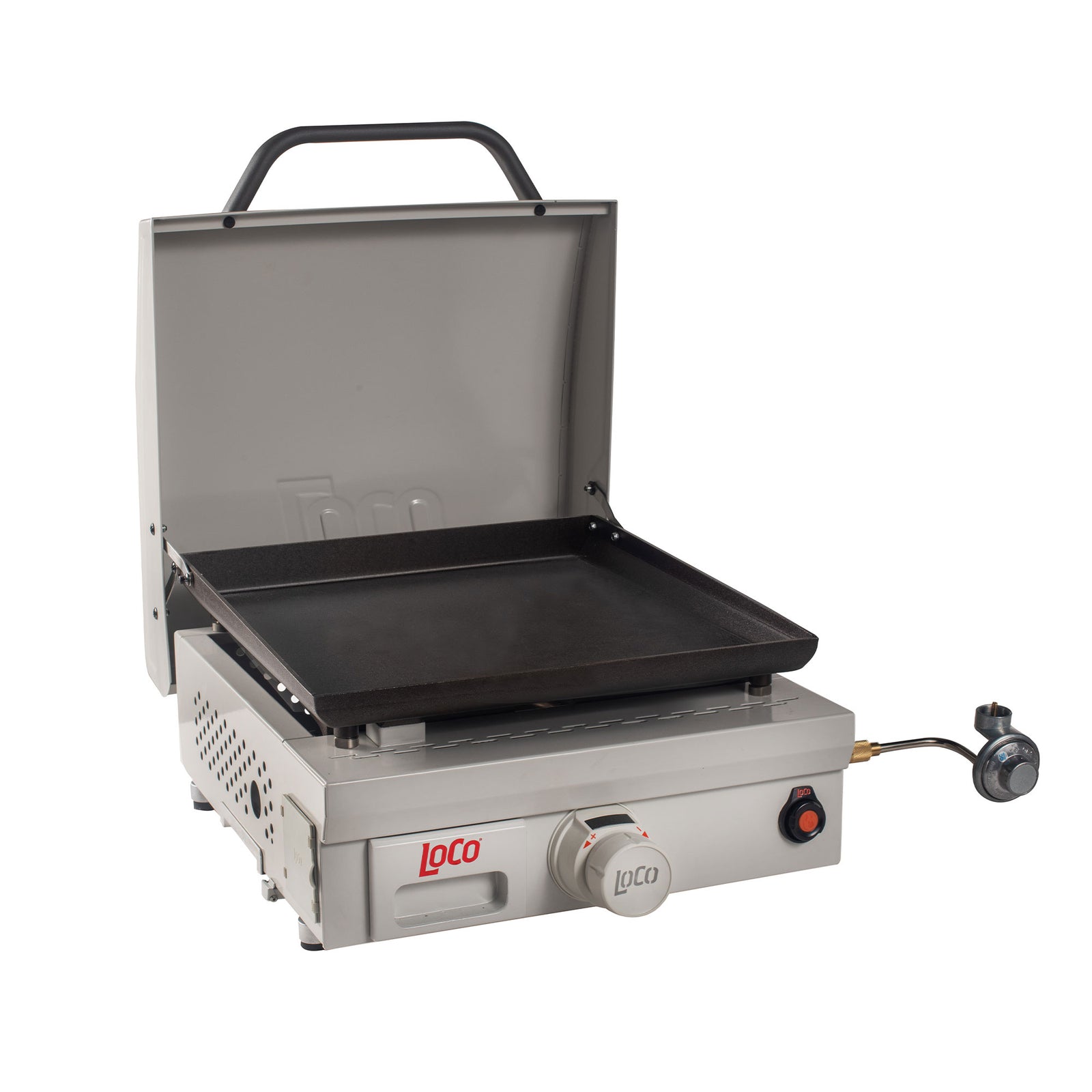 Loco Cookers Portable Digital Propane Burner & Steel Tabletop Foldable Prep Cart - VMInnovations