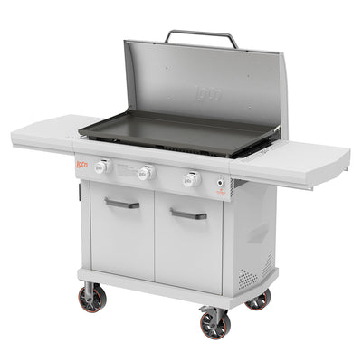 Loco Cookers 36" 3-Burner Digital Gas Grill and 5 Piece Griddle Accessory Kit