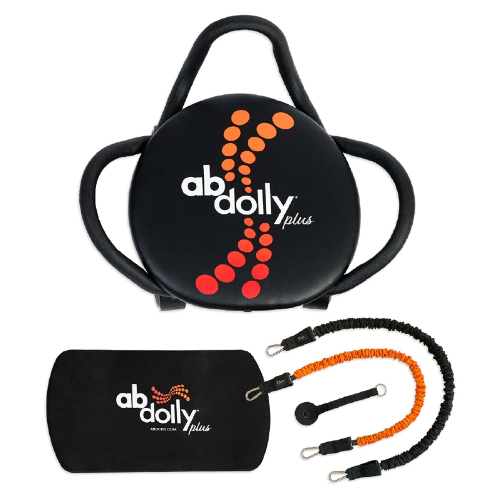 AB Dolly Plus Home Core Fitness Ab Exercise Workout Equipment & Resistance Bands - VMInnovations
