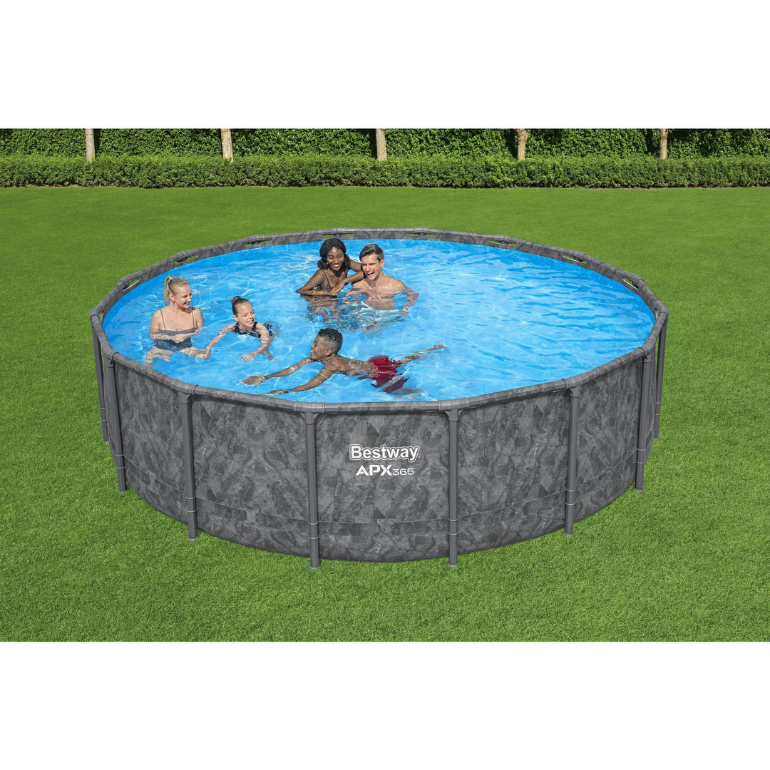 Bestway APX 365 16' x 48" Round Above Ground Swimming Pool Set w/ Pump & Ladder