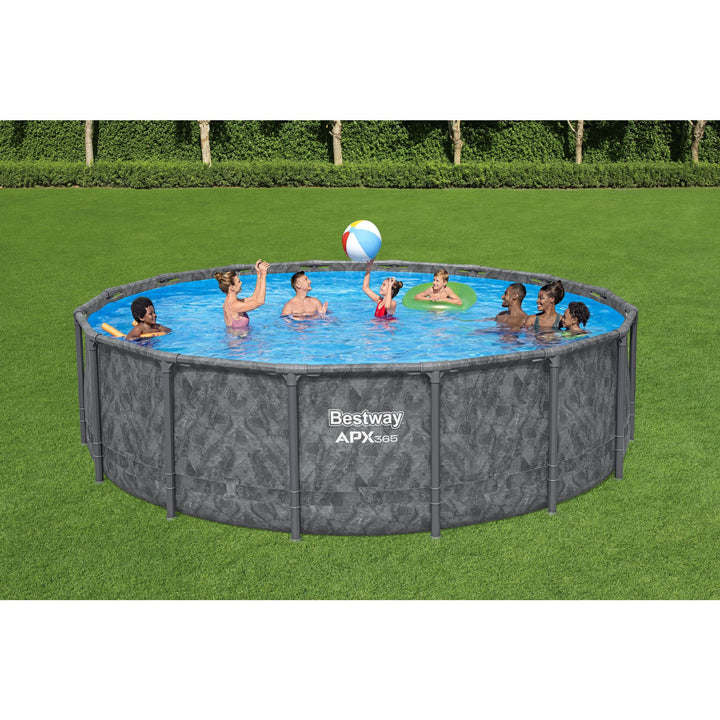 Bestway APX 365 16' x 48" Round Above Ground Swimming Pool Set w/ Pump & Ladder