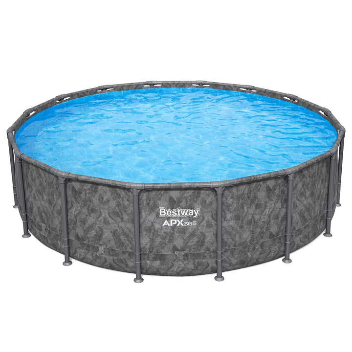 Bestway APX 365 16' x 48" Round Above Ground Swimming Pool Set w/ Pump & Ladder