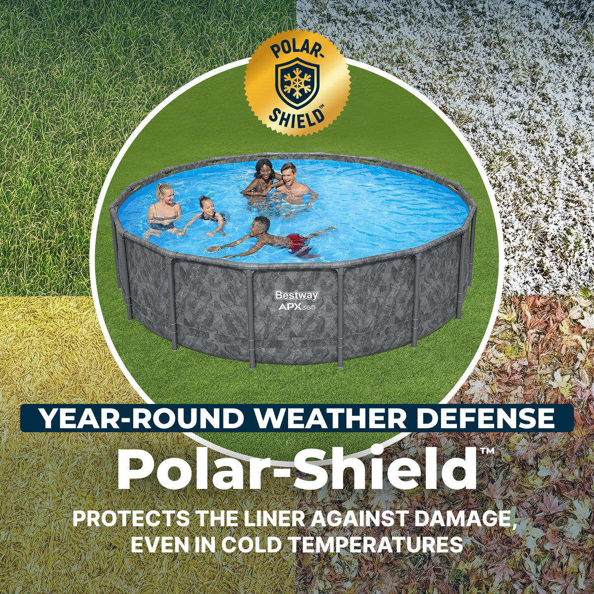 Bestway APX 365 16' x 48" Round Swimming Pool Set w/Pump & Ladder (Open Box) - VMInnovations