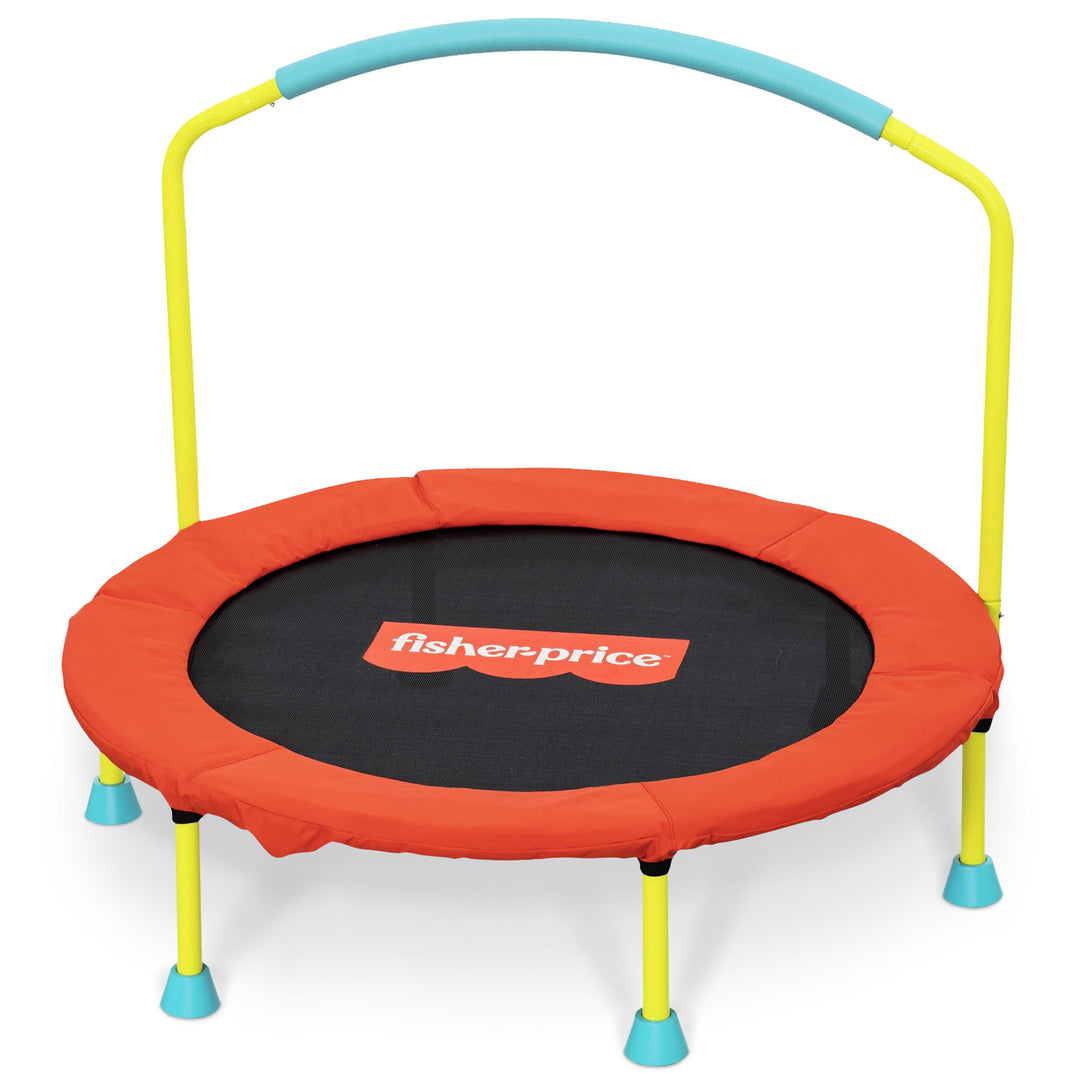 Fisher-Price WonderJump 36" Round Indoor Mini Trampoline, Multicolor (Open Box)