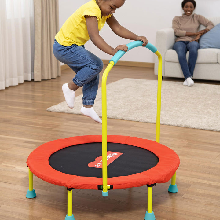 Fisher-Price WonderJump 36" Round Indoor Mini Trampoline, Multicolor (Open Box)