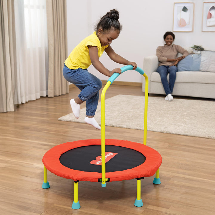 Fisher-Price WonderJump 36" Round Indoor Mini Trampoline for Kids Toddler Toy - VMInnovations