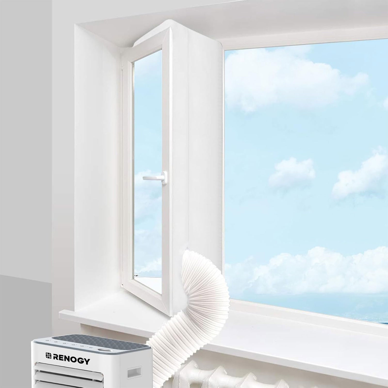 Renogy Window Seal Kit with Tape for Portable Home Air Conditioner Units, White - VMInnovations