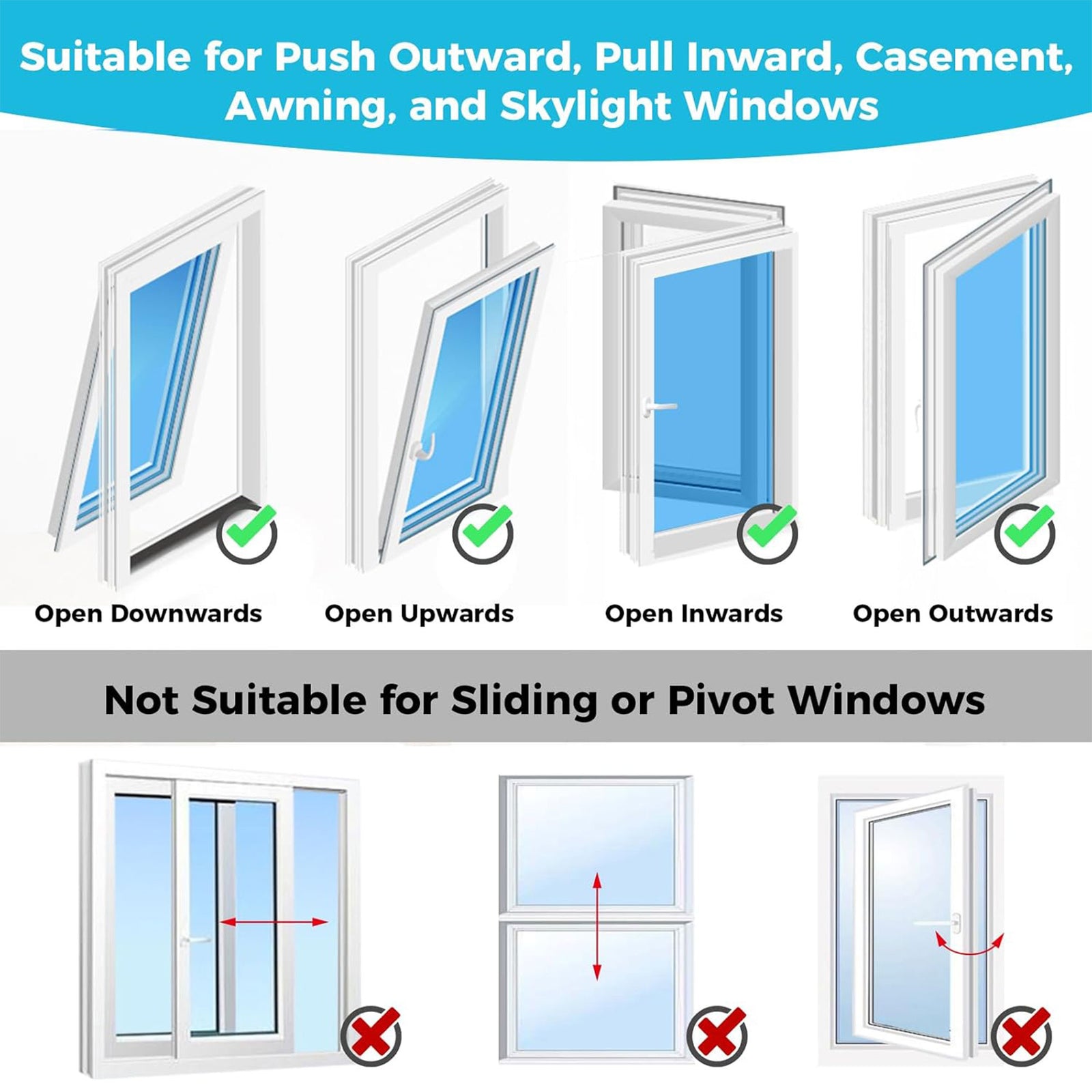 Renogy Window Seal Kit with Tape for Portable Home Air Conditioner Units, White - VMInnovations