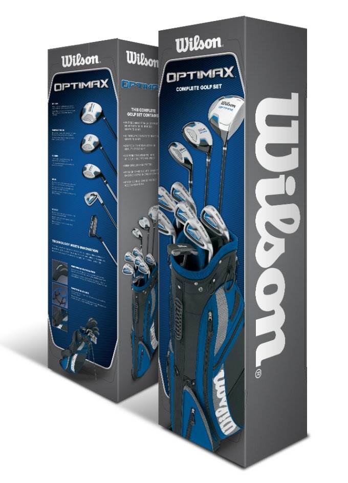 WILSON OPTIMAX Right Handed Mens Golf Club Set w/ Stand Bag - Missing Box