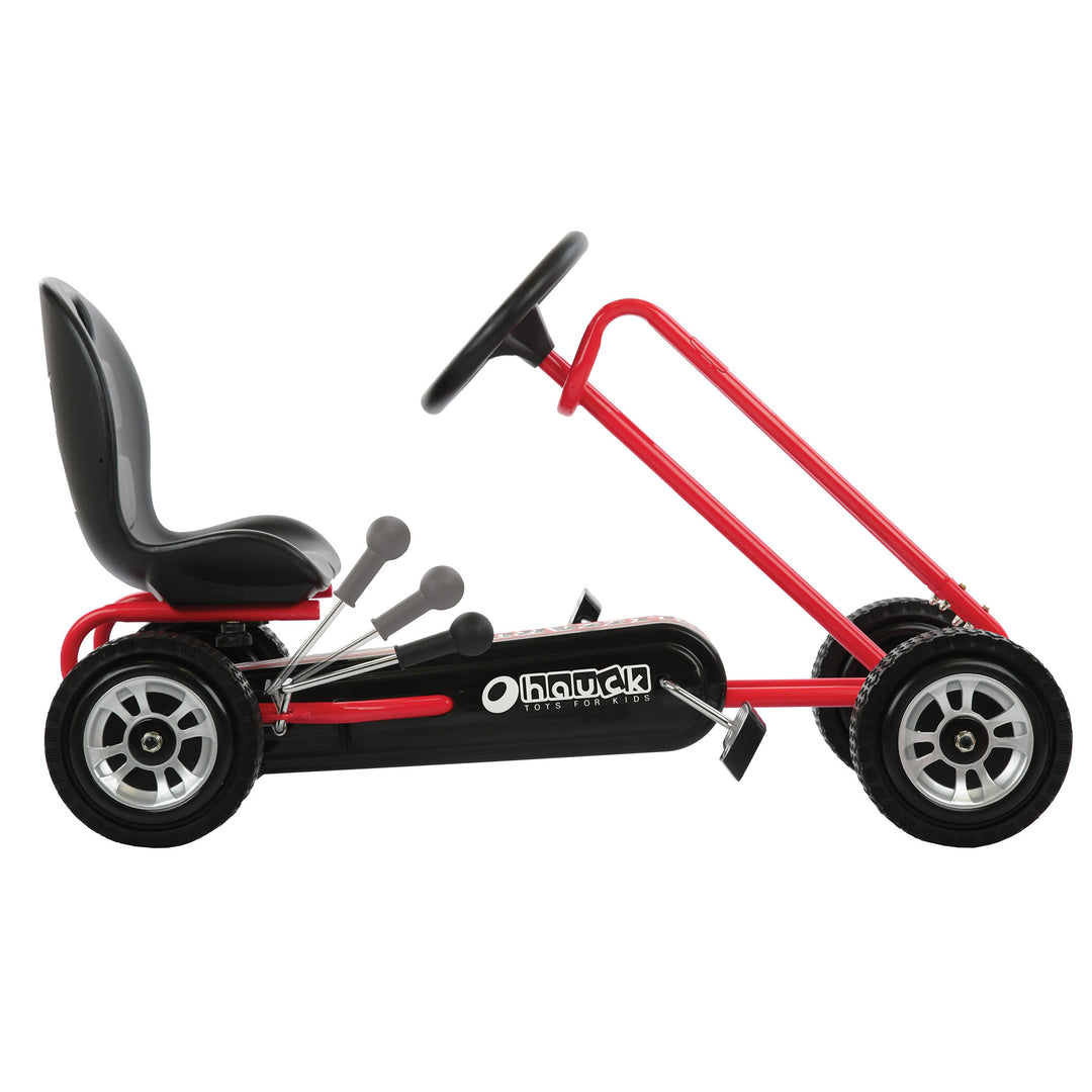 hauck Lightning Ergonomic Pedal Ride On Go Kart Toy for Boys and Girls, Red