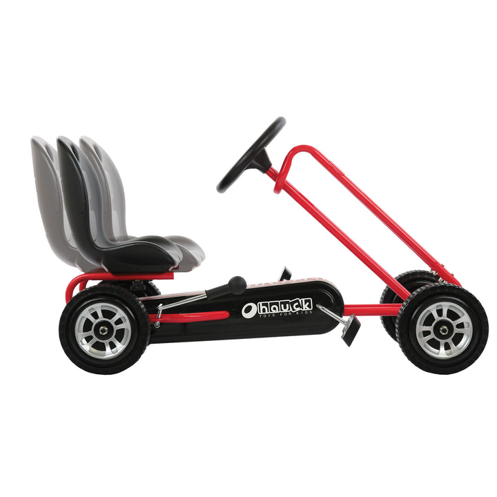 hauck Lightning Ergonomic Pedal Ride On Go Kart Toy for Boys and Girls, Red