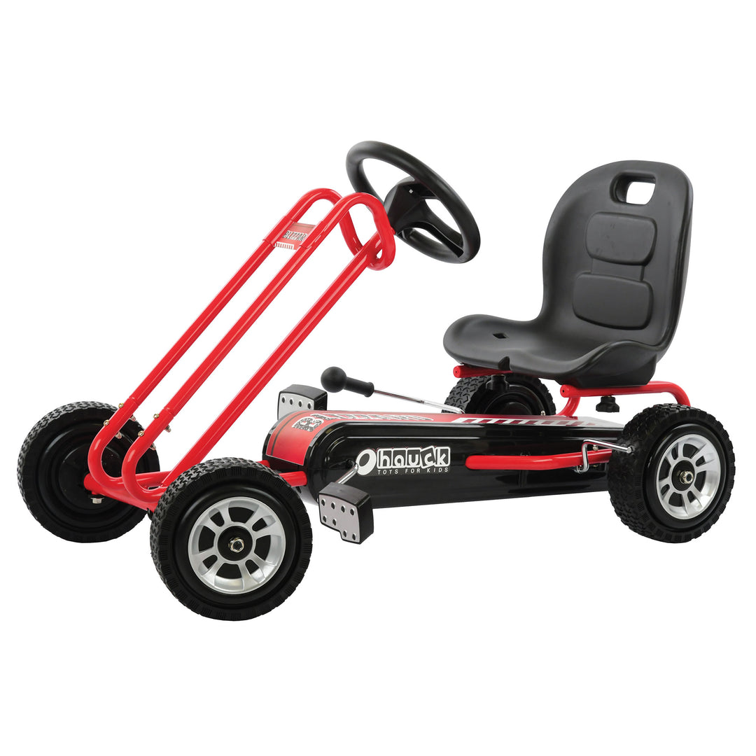 hauck Lightning Ergonomic Pedal Ride On Go Kart Toy for Boys and Girls, Red