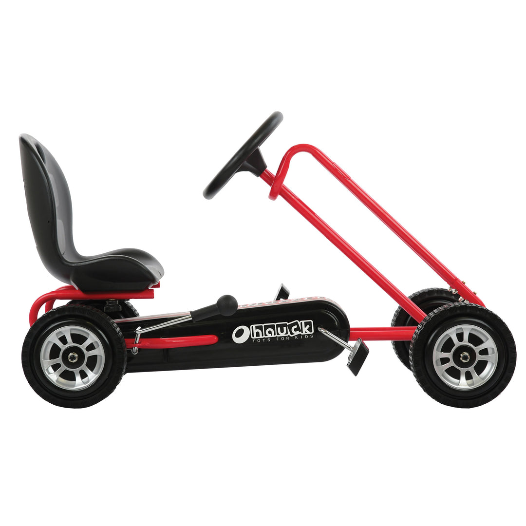 hauck Lightning Ergonomic Pedal Ride On Go Kart Toy for Boys and Girls, Red