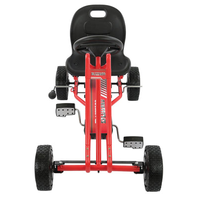 hauck Blizzard Ergonomic Pedal Ride On Go Kart Toy for Boys & Girls Ages 4-8,Red - VMInnovations
