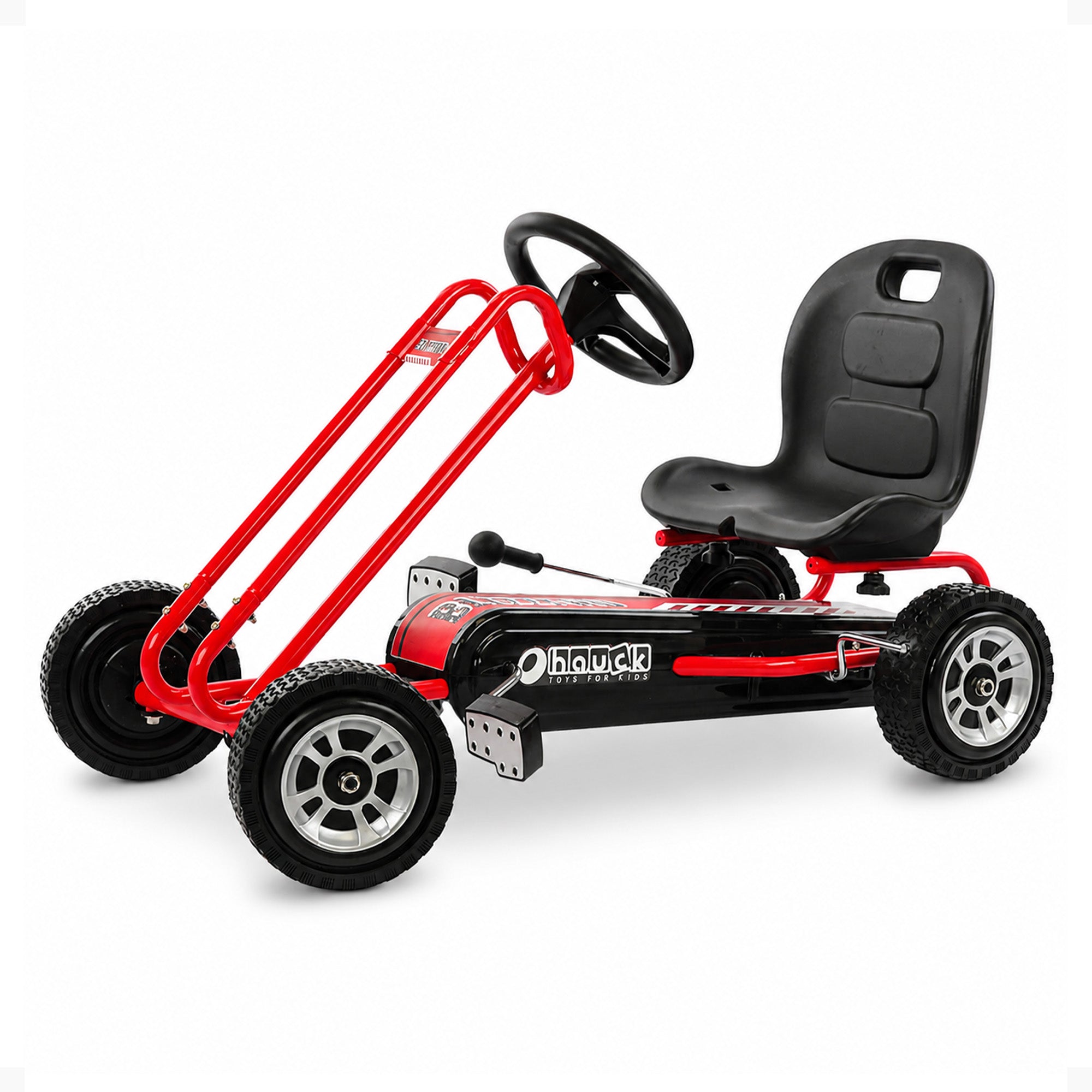 hauck Blizzard Ergonomic Pedal Ride On Go Kart Toy for Boys & Girls Ages 4-8,Red - VMInnovations