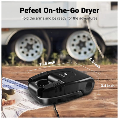 Dr. Prepare Boot & Shoe Dryer, Active On the Go Drying with Built In Fan, Black - VMInnovations