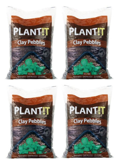 4 HYDROFARM PLANT!T GMC10L 10L Stable pH Soil Aeration Clay Pebble Bags - 8-16mm