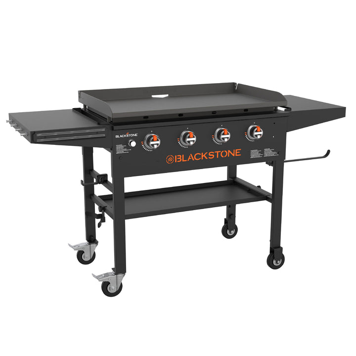 Blackstone Omnivore 36 Inch 4 Burner Outdoor Propane Gas Grill with Side Shelves