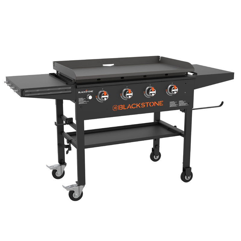 Blackstone Omnivore 36 Inch 4 Burner Outdoor Propane Gas Grill with Side Shelves