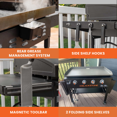 Blackstone Omnivore 36" 4 Burner Propane Gas Grill with Side Shelves (For Parts) - VMInnovations