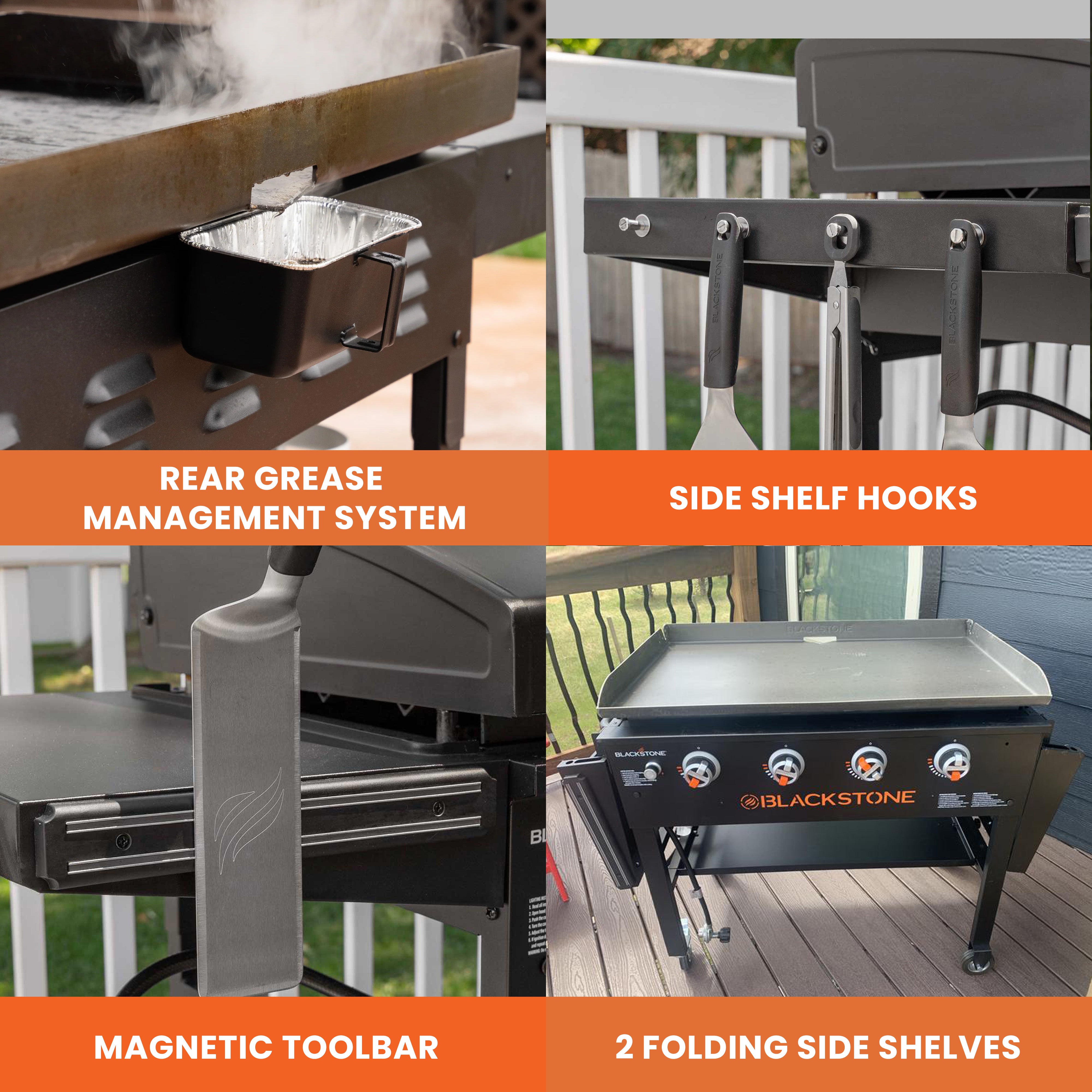 Blackstone Omnivore 36" 4 Burner Propane Gas Grill with Side Shelves (For Parts) - VMInnovations