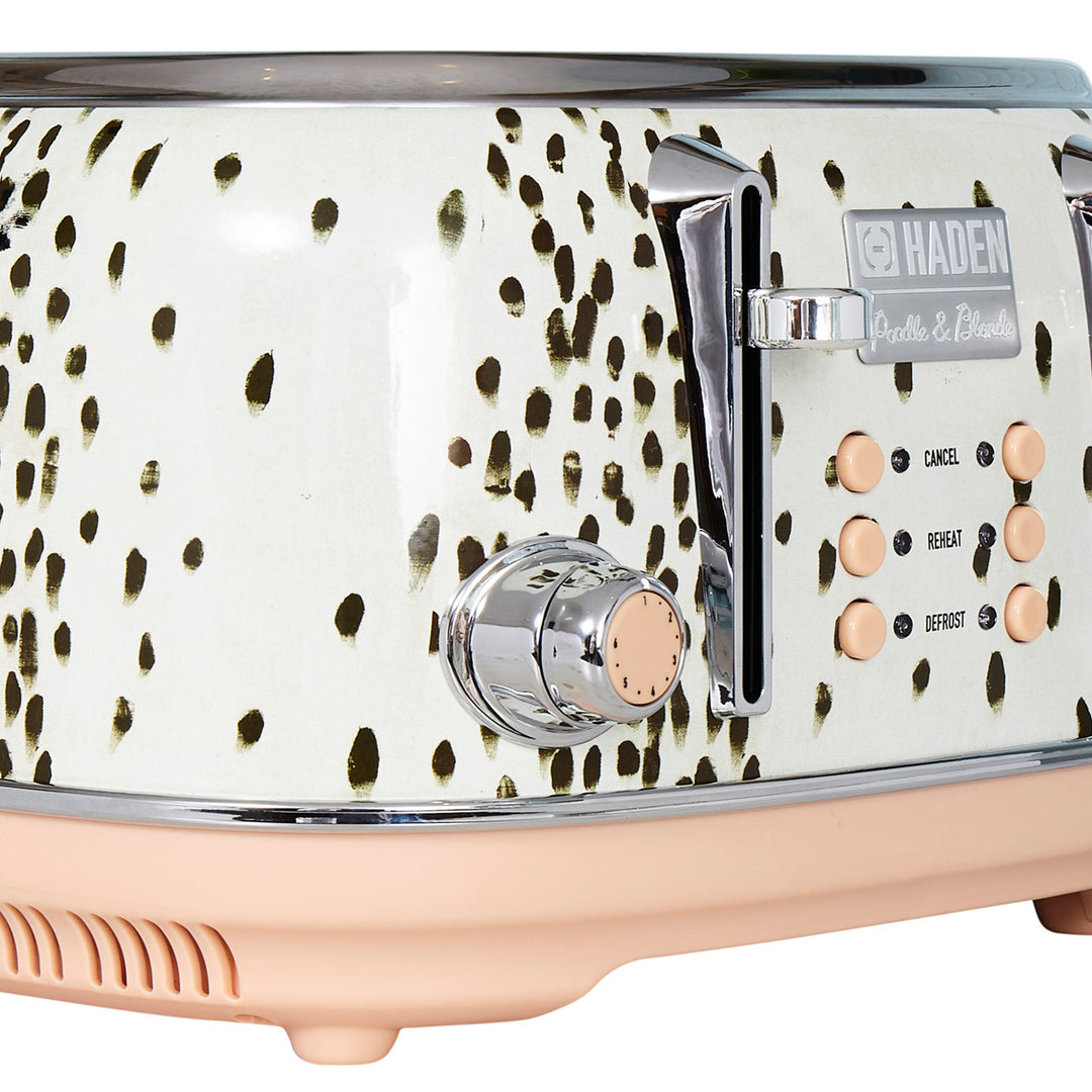 Haden Margate Poodle & Blonde Stainless Steel 4 Slice Toaster w/Wide Slots(Used)