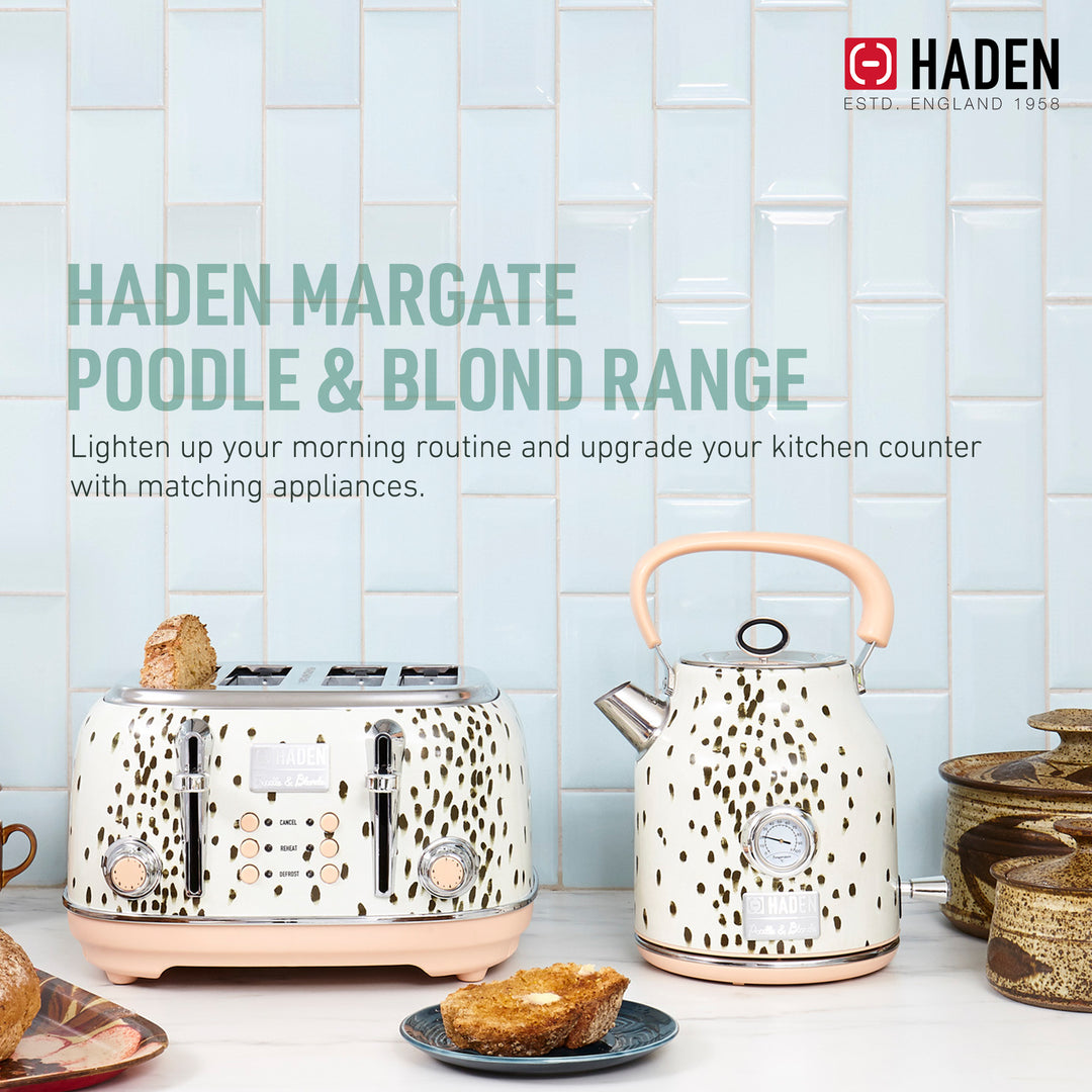 Haden Margate Poodle & Blonde Stainless Steel 4 Slice Toaster (Open Box)