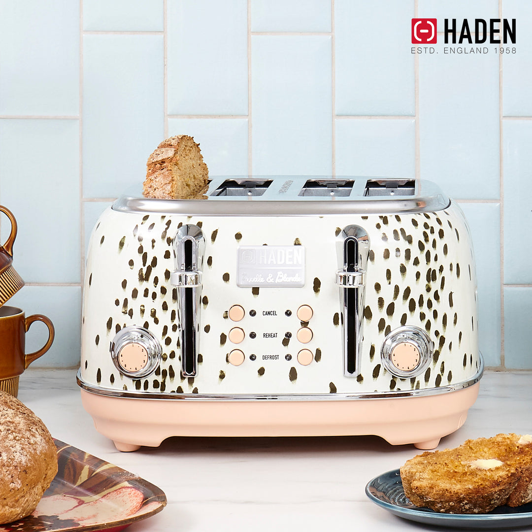 Haden Margate Poodle & Blonde Stainless Steel 4 Slice Toaster (Open Box)