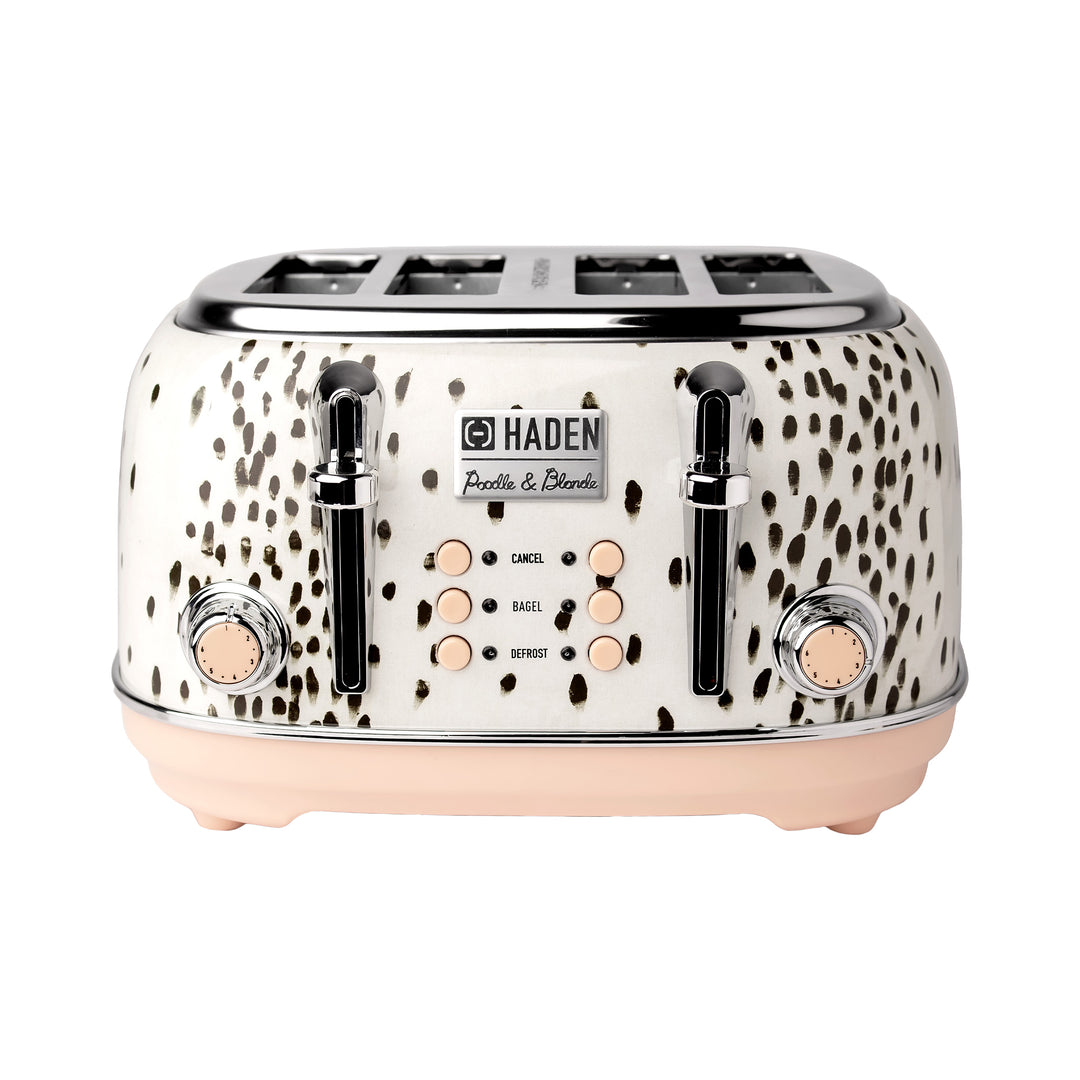 Haden Margate Poodle & Blonde Stainless Steel 4 Slice Toaster w/Wide Slots(Used)
