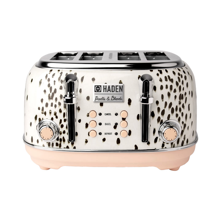 Haden Margate Poodle & Blonde Stainless Steel 4 Slice Toaster w/Wide Slots(Used)
