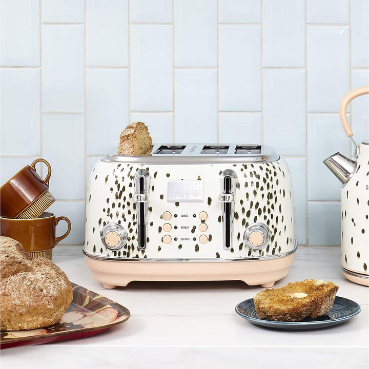 Haden Margate Poodle & Blonde Stainless Steel 4 Slice Toaster w/Wide Slots(Used) - VMInnovations