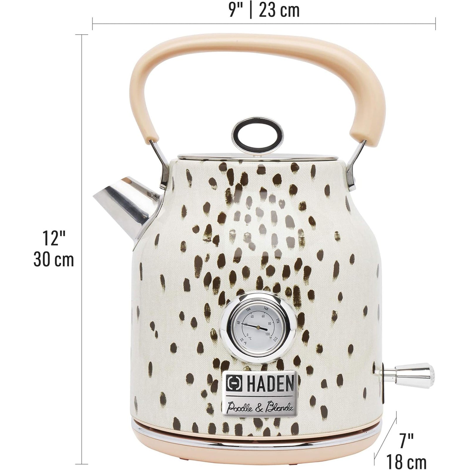 Haden Poodle & Blonde Electric Kettle, 1.7 Liter Cordless, Multicolor (Open Box) - VMInnovations