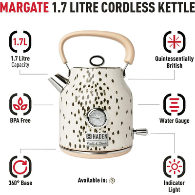Haden Poodle & Blonde Electric Kettle, 1.7 Liter Cordless, Multicolor (Open Box) - VMInnovations