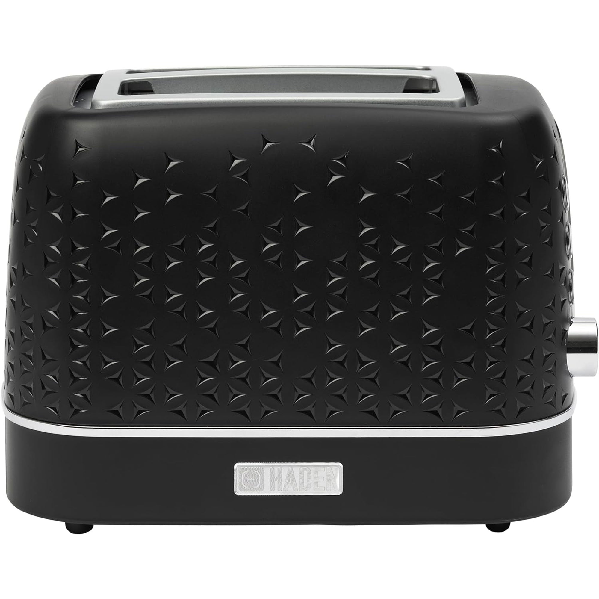 Haden Starbeck 2 Slice Wide Slot Stainless Steel Toaster, Black & Chrome - VMInnovations