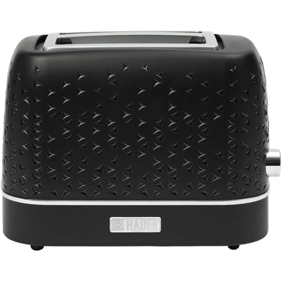 Haden Starbeck 2 Slice Wide Slot Stainless Steel Toaster, Black & Chrome - VMInnovations