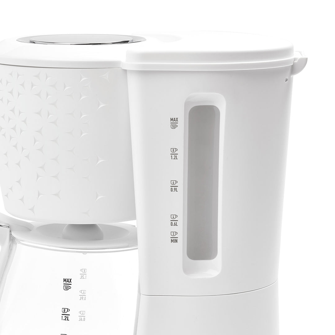 Haden Starbeck Sleek 10 Cup Drip Coffee Maker w/ Glass Carafe, White (Used) - VMInnovations