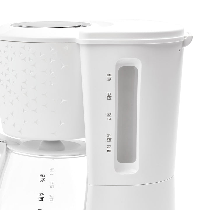 Haden Starbeck Sleek 10 Cup Drip Coffee Maker w/ Glass Carafe, White (Used) - VMInnovations