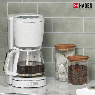 Haden Starbeck Sleek 10 Cup Drip Coffee Maker, 1.5L Tank, White (Open Box)