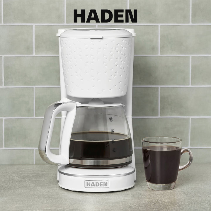 Haden Starbeck Sleek 10 Cup Drip Coffee Maker, 1.5L Tank, White (Open Box) - VMInnovations