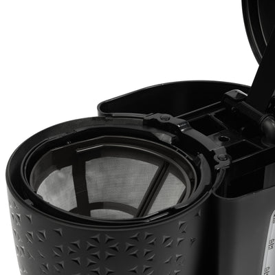 Haden Starbeck Coffee Machine, 10 Cup Automatic Coffee Maker, Black & Chrome - VMInnovations