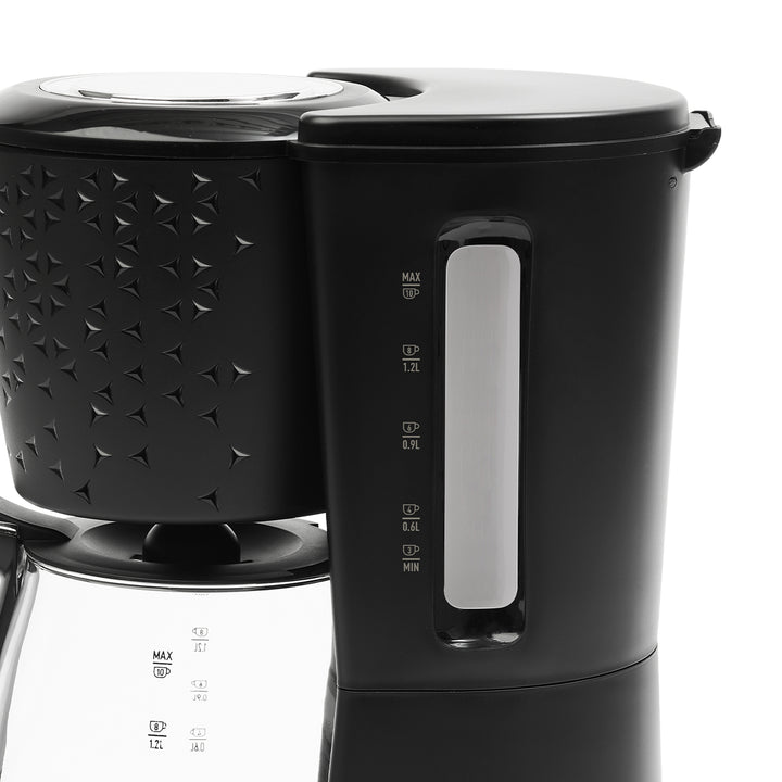 Haden Starbeck Coffee Machine, 10 Cup Coffee Maker, Black & Chrome (Open Box)